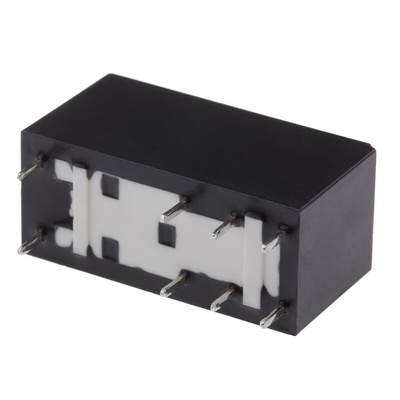 Omron PCB Mount Power Relay, 5V dc Coil, 5A Switching Current, DPDT