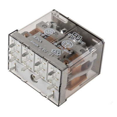 Finder PCB Mount Power Relay, 24V ac Coil, 12A Switching Current, 4PDT