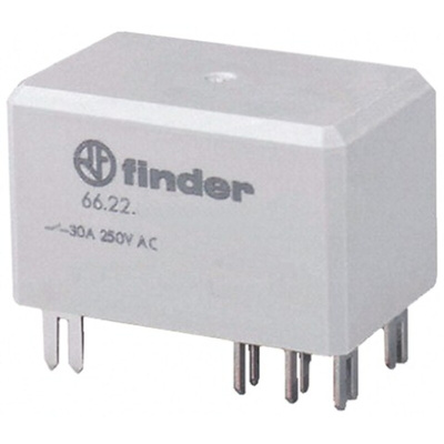 Finder PCB Mount Power Relay, 24V dc Coil, 50A Switching Current, DPST