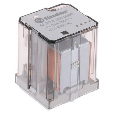 Finder PCB Mount Power Relay, 230V ac Coil, 16A Switching Current, 3PDT