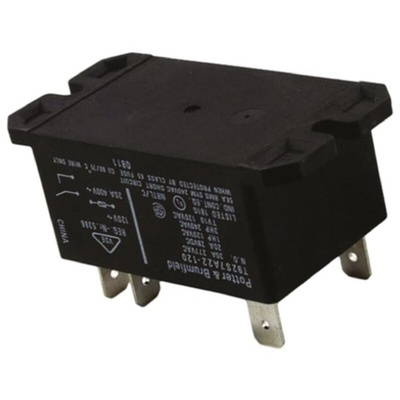 TE Connectivity Panel Mount Power Relay, 12V dc Coil, 30A Switching Current, DPST