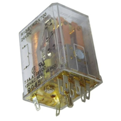 TE Connectivity Power Relay, 24V dc Coil, 7.5A Switching Current, DPDT