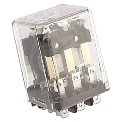 TE Connectivity Plug In Power Relay, 110V dc Coil, 10A Switching Current, 3PDT