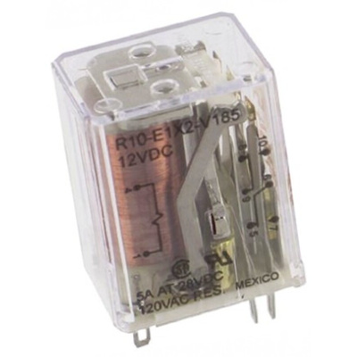 TE Connectivity Power Relay, 12V dc Coil, 5A Switching Current, DPDT