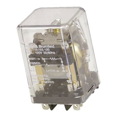 TE Connectivity Plug In Latching Power Relay, 120V ac Coil, 10A Switching Current, DPDT