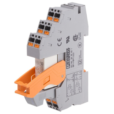 Phoenix Contact DIN Rail Power Relay, 120V ac Coil, 12A Switching Current, DPDT
