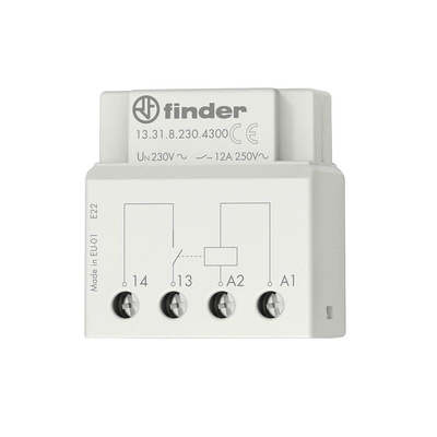 Finder Switch Box Power Relay, 24V dc Coil, 12A Switching Current, SPST