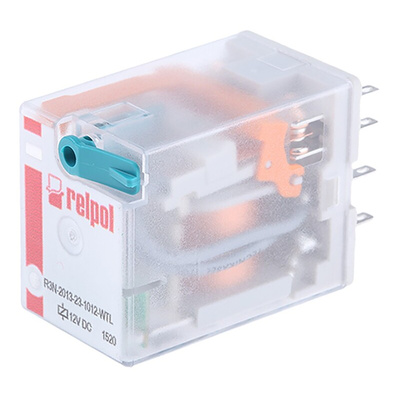 Relpol Plug In Power Relay, 12V dc Coil, 10A Switching Current, 3PDT
