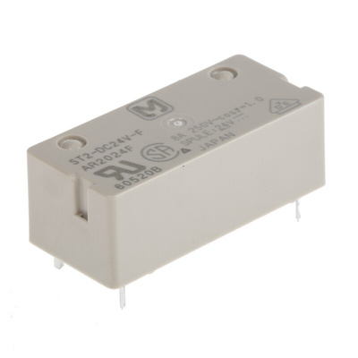 Panasonic PCB Mount Power Relay, 24V dc Coil, 8A Switching Current, DPST