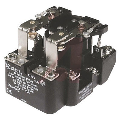 Schneider Electric Panel Mount Power Relay, 24V dc Coil, 40A Switching Current, DPDT