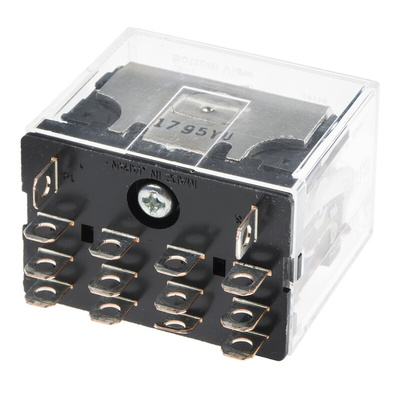 Omron Plug In Power Relay, 24V dc Coil, 10A Switching Current, 4PDT