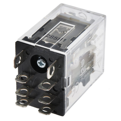 Omron Plug In Power Relay, 24V ac Coil, 10A Switching Current, DPDT