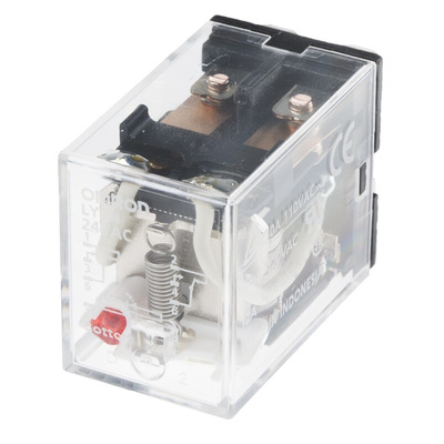 Omron Plug In Power Relay, 24V ac Coil, 10A Switching Current, DPDT