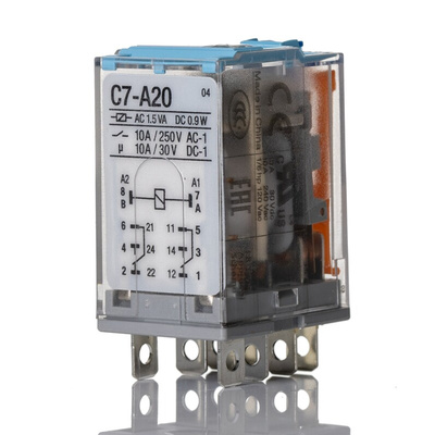 Turck Plug In Power Relay, 24V dc Coil, 10A Switching Current, DPDT