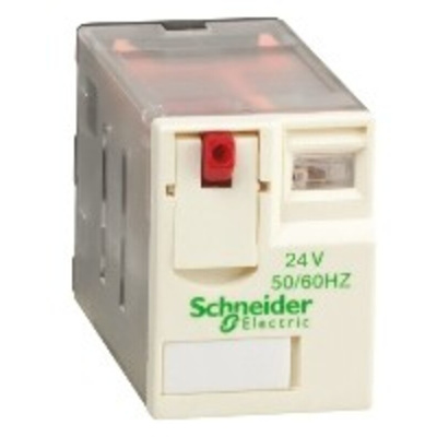 Schneider Electric Plug In Power Relay, 24V ac Coil, 3A Switching Current, 4PDT