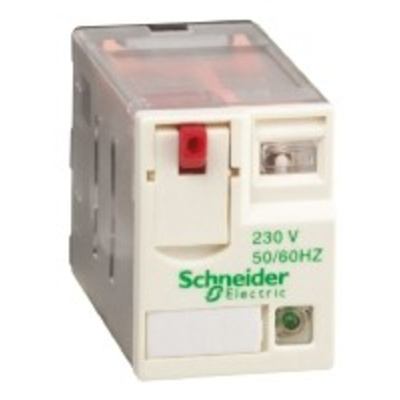 Schneider Electric Plug In Power Relay, 230V ac Coil, 3A Switching Current, 4PDT