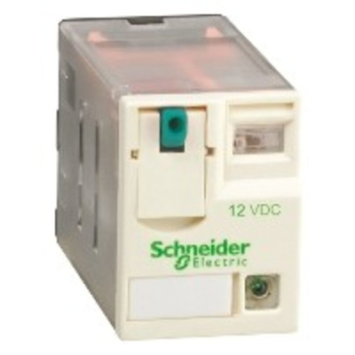 Schneider Electric Plug In Power Relay, 12V dc Coil, 3A Switching Current, 4PDT