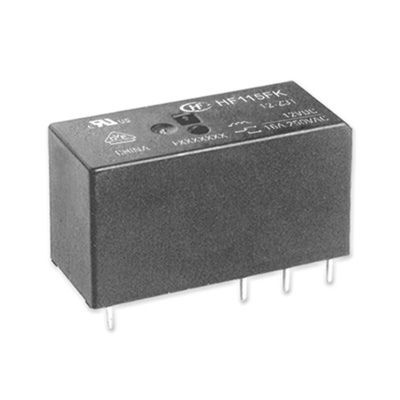 Hongfa Europe GMBH PCB Mount Power Relay, 12V dc Coil, 8A Switching Current, DPDT