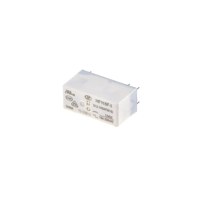 Hongfa Europe GMBH PCB Mount Power Relay, 12V dc Coil, 16A Switching Current, SPST