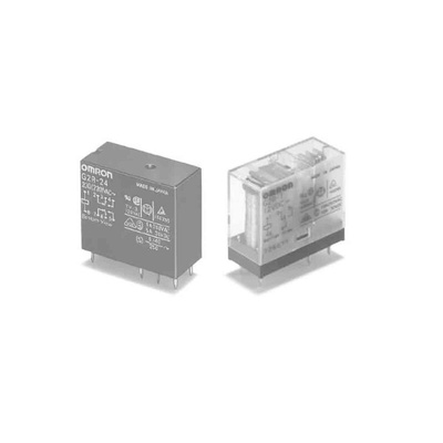 Omron PCB Mount Power Relay, 24V dc Coil, 4A Switching Current, DPST