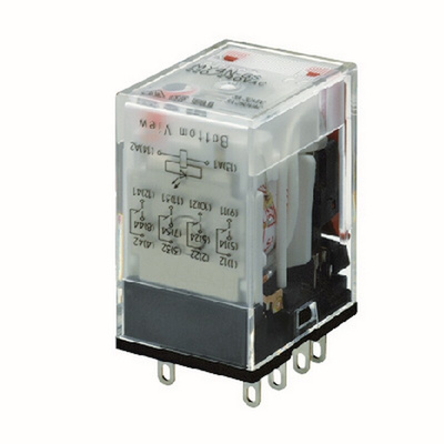 Omron Plug In Power Relay, 48V ac Coil, 6A Switching Current, 4PDT