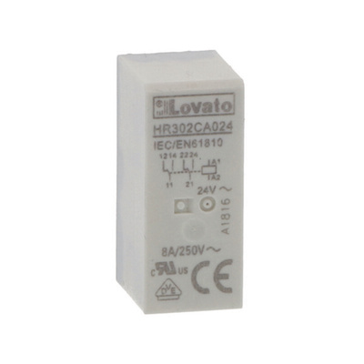 Lovato PCB Mount Non-Latching Relay, 24V dc Coil, 16A Switching Current, SPDT