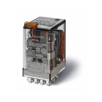 Finder Plug In Relay, 32V dc Coil, 7A Switching Current