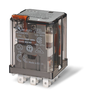 Finder Plug In Relay, 120V ac Coil, 16A Switching Current, 3PDT, 3PDT