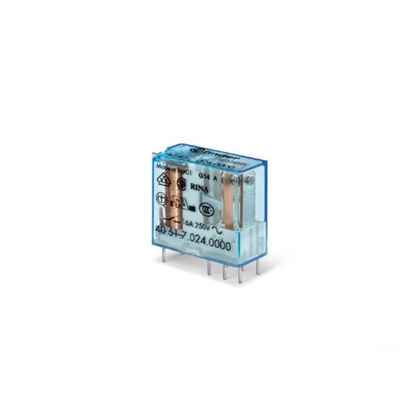Finder PCB Mount, Plug In Relay, 24V dc Coil, 16A Switching Current, SPDT