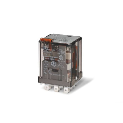 Finder Plug-In Mount Power Relay, 24V dc Coil, 16A Switching Current, 3PST
