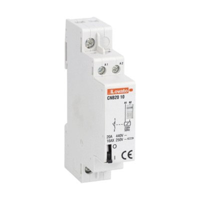 Lovato DIN Rail Latching Latching Relay, 230V Coil, 20A Switching Current, SPST