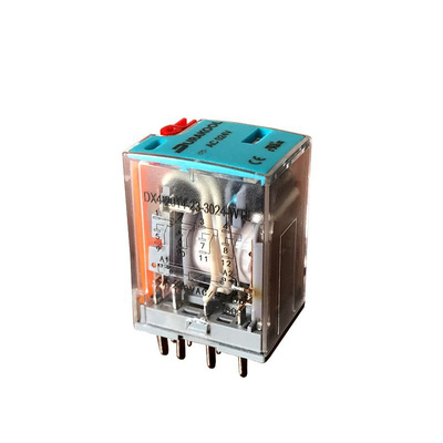 Durakool Plug In Power Relay, 24V ac Coil, 5A Switching Current, 4PDT