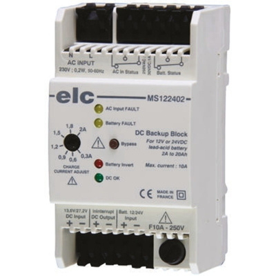 ELC DIN Rail Panel Mount Power Supply 10A Output Current
