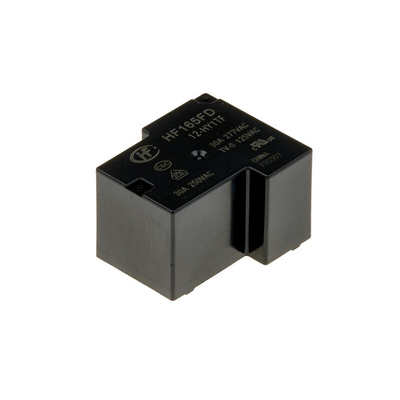 Hongfa Europe GMBH PCB Mount Power Relay, 12V dc Coil, 30A Switching Current, SPST