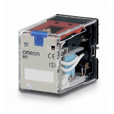 Omron Non-Latching Relay, 5A Switching Current, 4PDT