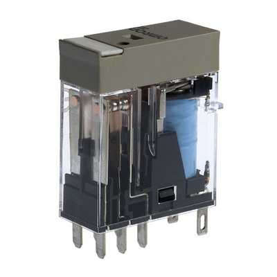 Omron Plug In Latching Non-Latching Relay, 24V dc Coil, 5A Switching Current, DPDT