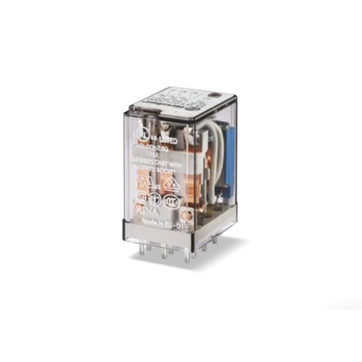 Finder Plug In Relay, 125V dc Coil, 10A Switching Current, 3PDT, 3PDT