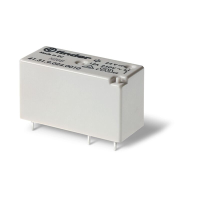 Finder PCB Mount Relay, 24V dc Coil, 12A Switching Current, SPDT