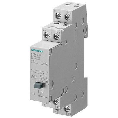 Siemens DIN Rail Latching Power Relay, 12V ac Coil, 16A Switching Current, DPST