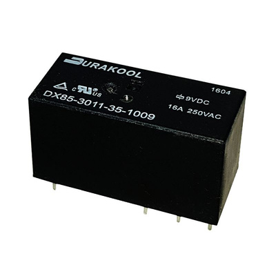 Durakool PCB Mount Power Relay, 24V ac Coil, 100mA Switching Current, SPDT-C/O