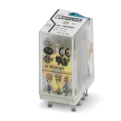 Phoenix Contact Plug In Power Relay, 60V dc Coil, DPDT