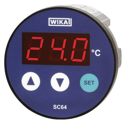 WIKA Panel Mount PID Temperature Controller, 64mm Relay, 12  24 V ac, 16  36 V dc Supply Voltage