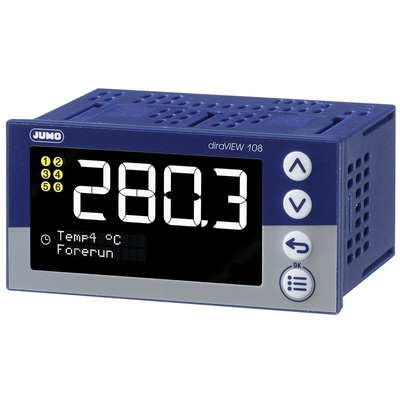 Jumo 00694785 , LCD, Segment Digital Panel Multi-Function Meter for Pressure, Temperature, 96mm x 48mm