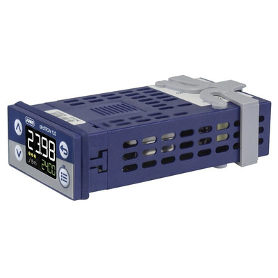 Jumo diraTRON DIN Rail PID Temperature Controller, 48 x 24mm 2 Input, 2 Output Relay, 20 → 30 V ac/dc Supply