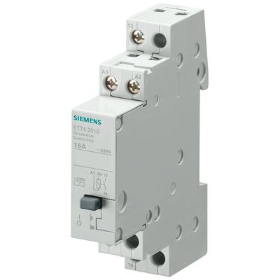 Siemens DIN Rail Non-Latching Relay, 12V ac Coil, 16A Switching Current, DPST