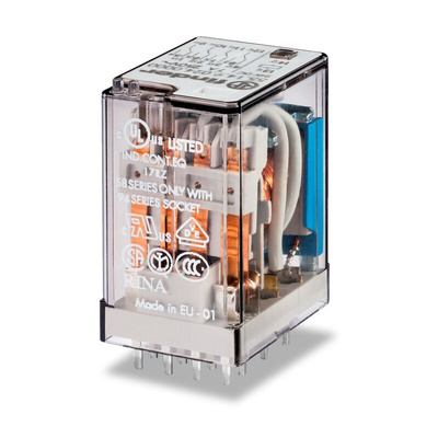 Finder Plug In Relay, 24V ac Coil, 7A Switching Current