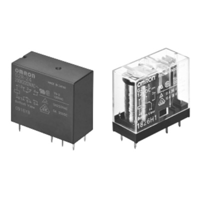 Omron PCB Mount Latching Power Relay, 24V Coil, 5A Switching Current, DPDT