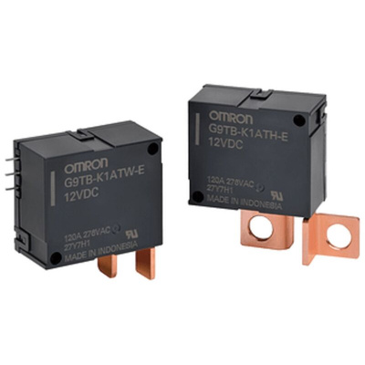 Omron Screw Mount Latching Power Relay, 12V dc Coil, 120A Switching Current, SPST