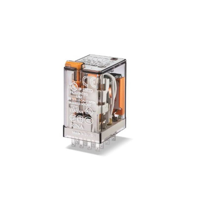 Finder Plug In Relay, 125V dc Coil, 7A Switching Current