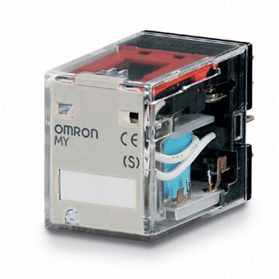 Omron Plug In Power Relay, 12V dc Coil, 5A Switching Current, 4PDT